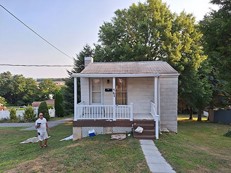 Exterior Asbestos Siding Painting Before